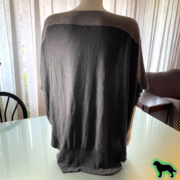 Splendid Grey Boatneck Oversized Pullover Light Sweater M / L Medium / Large - Picture 2 of 3